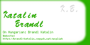 katalin brandl business card